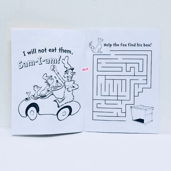 Dr. Seuss Green Eggs and Ham coloring & activity Book with crayons - Picture 3 of 10